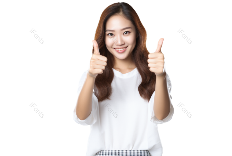美女图片,人像元素,快乐PNG,加油免抠素材